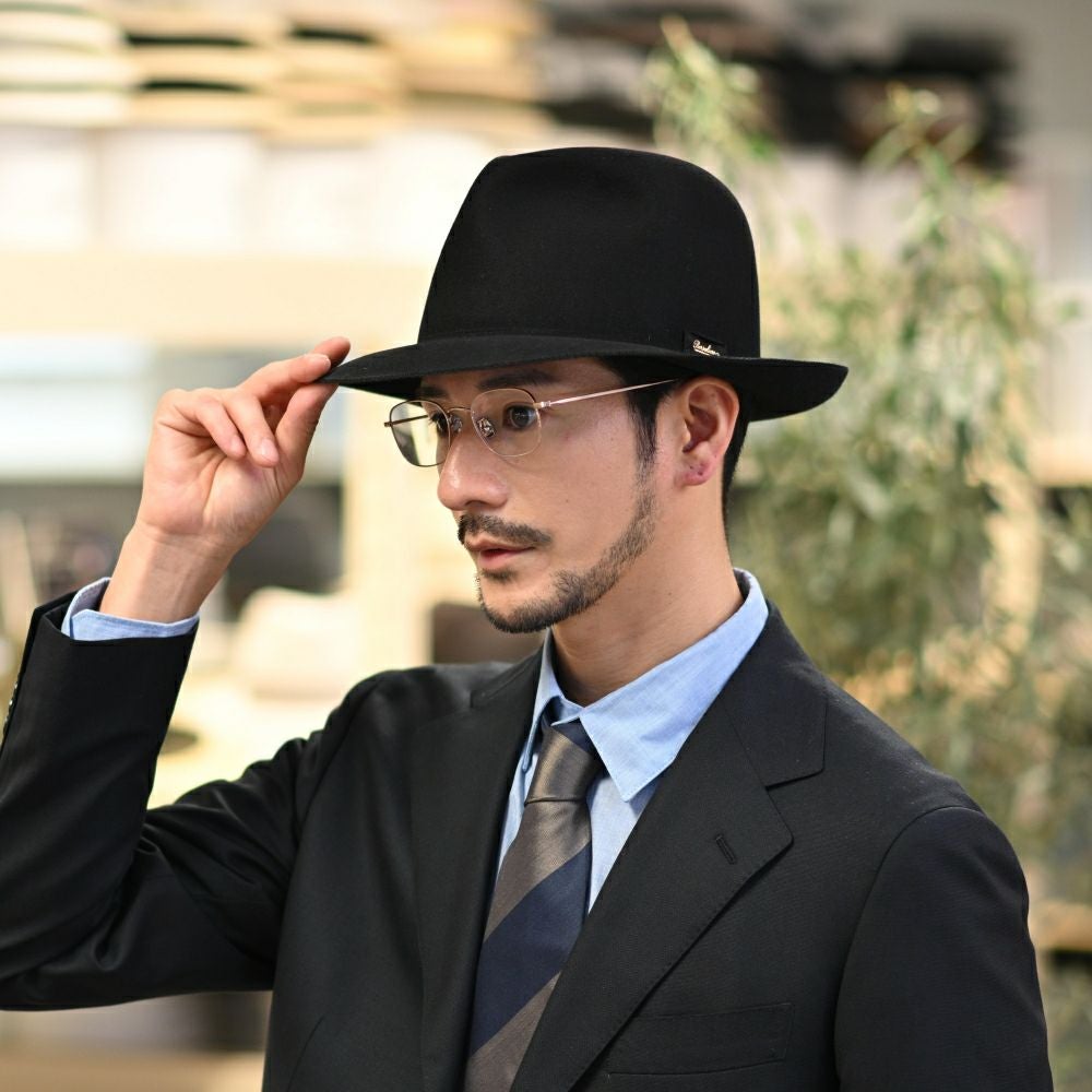 新品未使用箱付きボルサリーノ ALESSANDRIA ハット　帽子 ボルサリーノ フェルトハット Alessandria rasato（アレッサンドリア