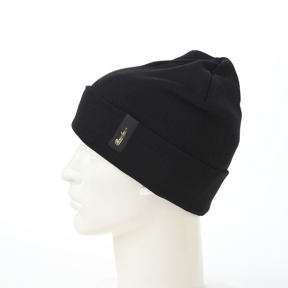 定価1.6万 新品 黒 ウールリッチ メリノウールリブビーニー ユニセックス ボルサリーノ ニット帽 Virgin Wool Beanie（バージンウール ビーニー
