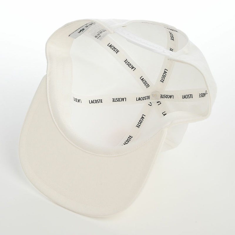 ラコステのキャップ ANIMATION FLAT VISOR CAP（アニメーションフラットバイザーキャップ） L1292 ホワイト