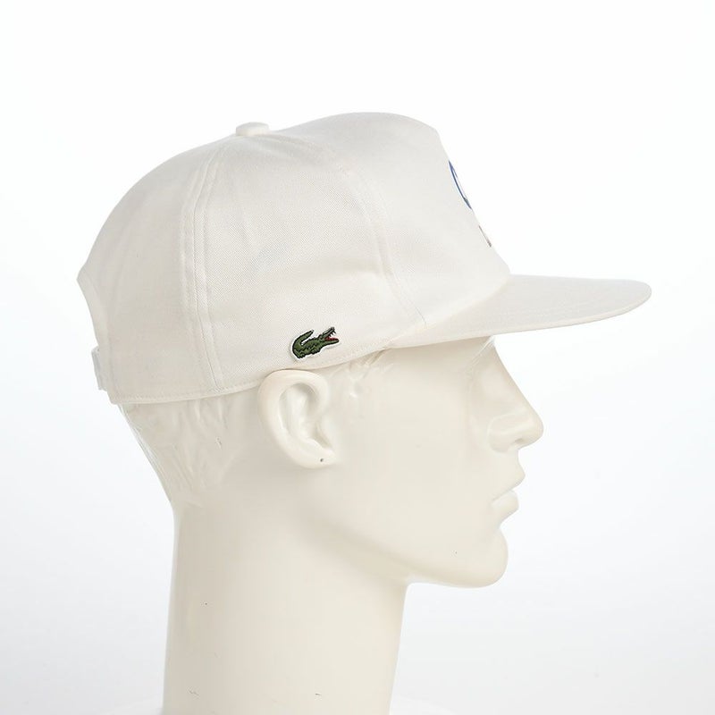 ラコステのキャップ ANIMATION FLAT VISOR CAP（アニメーションフラットバイザーキャップ） L1292 ホワイト