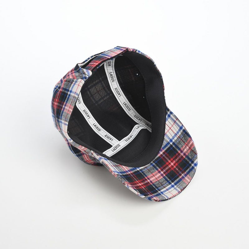 ラコステのキャップ TARTAN CHECK JET CAP（タータンチェックジェットキャップ） L1294 ホワイト