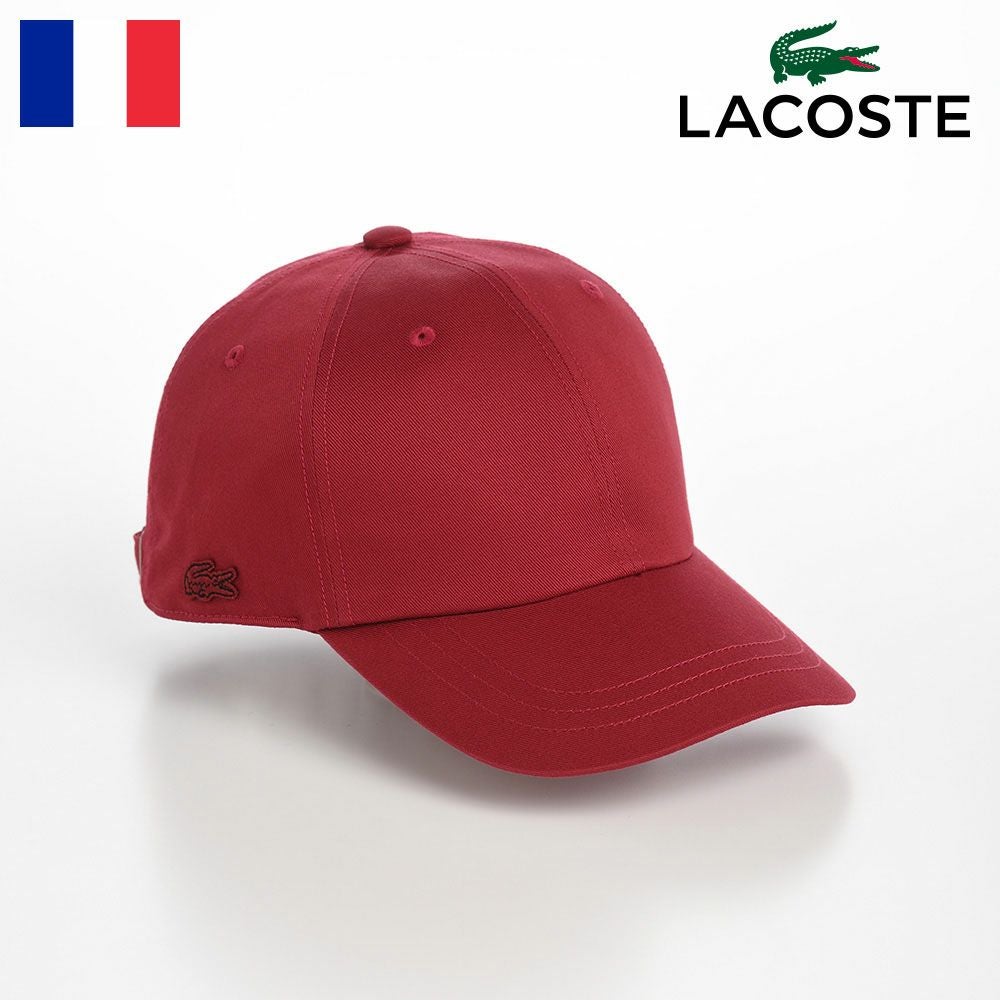 帽子 LAUG PLAID ORGANIC COTTON CAP (RED) ラコステ キャップ BASIC COTTON CAP（ベーシックコットンキャップ