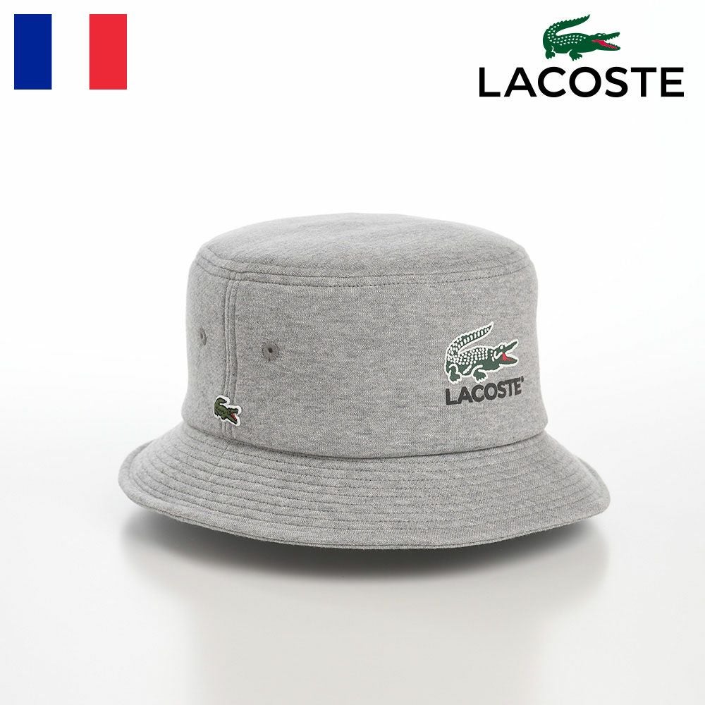【新品タグ付き】オフホワイト　バケハ ラコステ バケットハット PRINT SWEAT BUCKET HAT（プリントスウェット