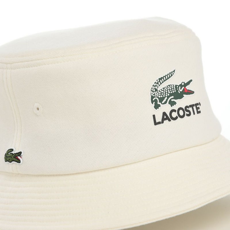 ラコステのバケットハット PRINT SWEAT BUCKET HAT（プリントスウェットバケットハット） L1282 オフホワイト