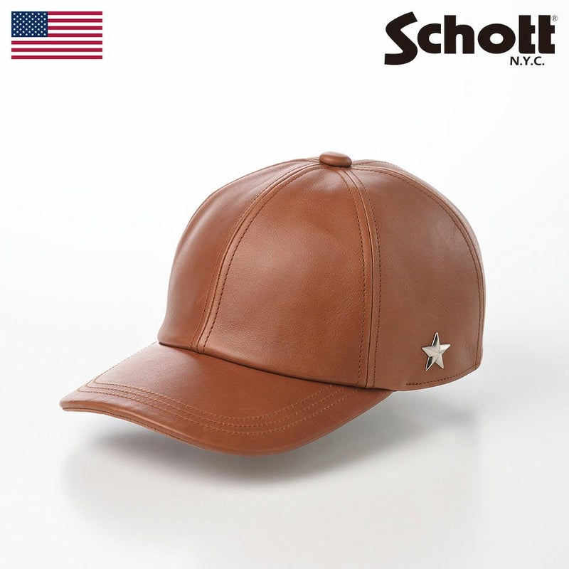 ショットのキャップ ONE STAR LEATHER CAP（ワンスターレザーキャップ） SC055 ブラウン
