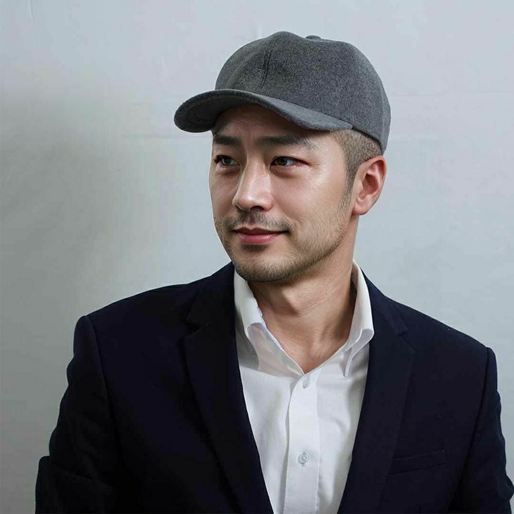 Libeiro グレー ベースボールキャップ　着用1回 ボルサリーノ キャップ Baseball Cashmere Cap（ベースボール カシミア