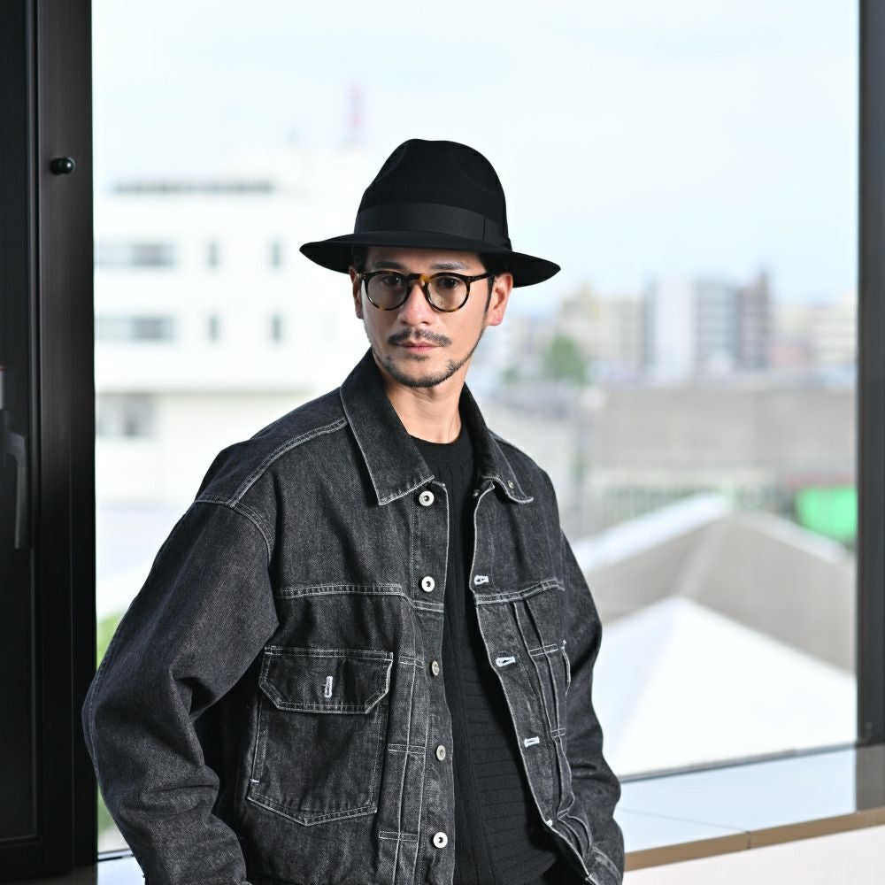 ボルサリーノ　ハット イタリア Borsalino(ボルサリーノ) カシミアミックスフェルト中折れ帽