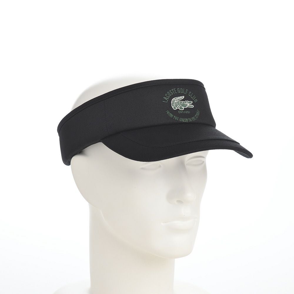 新品LACOSTE ブラック　ホワイト バイザー　定価16000円　ラコステ ラコステ サンバイザー LACOSTE GOLF CLUB VISOR（ラコステゴルフ