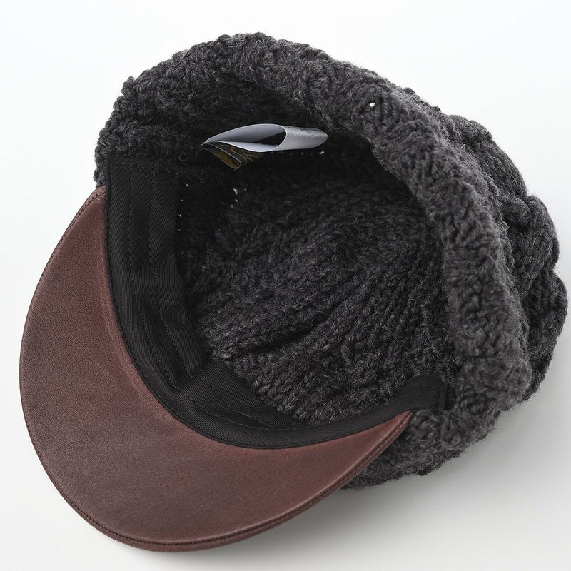 レッターのニット帽 Island Cap Cable（アイランドキャップ ケーブル） チャコール