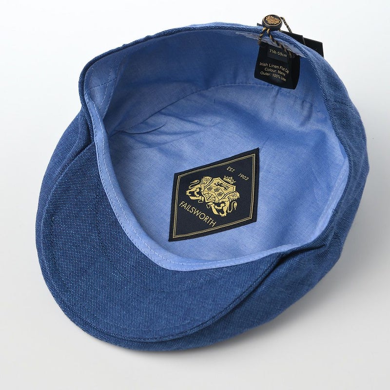 フェイルスワースのハンチング Irish Linen Cap（アイリッシュ リネン キャップ） マリン