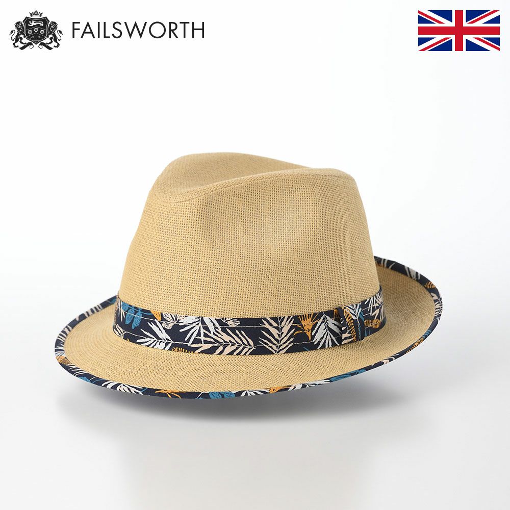 フェイルスワース ストローハット Malibu Trilby（マリブ トリルビー