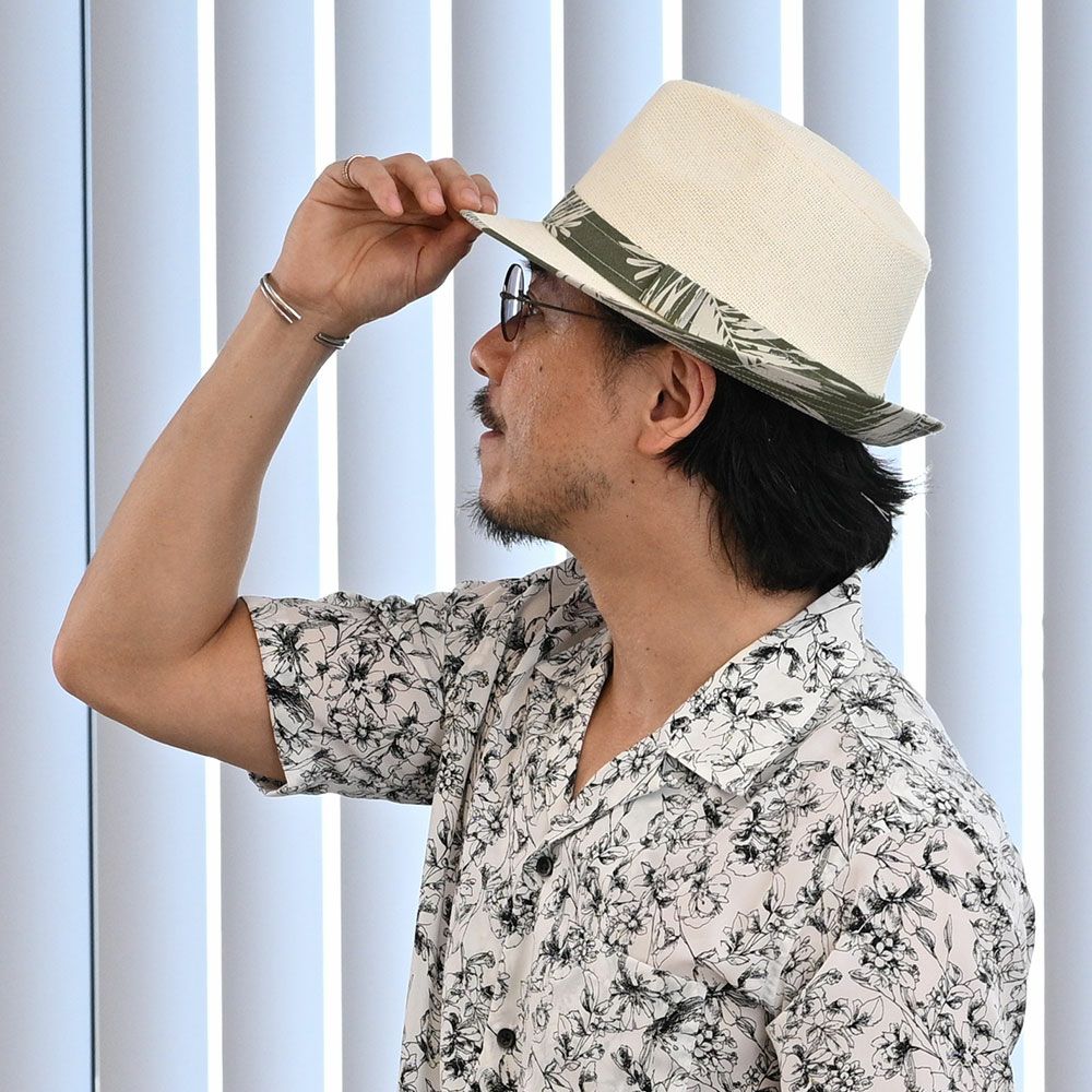 フェイルスワース ストローハット Malibu Trilby（マリブ トリルビー