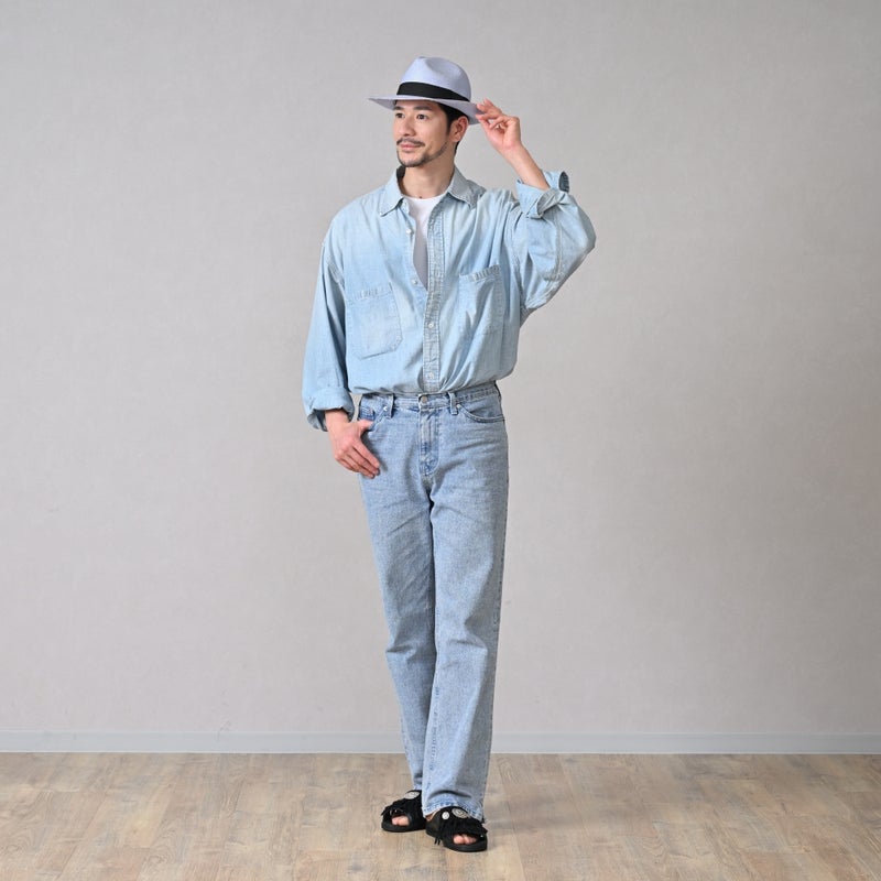 エロイ ベルナールのパナマハット PALETA NEU（パレッタ ノイ） スカイブルー