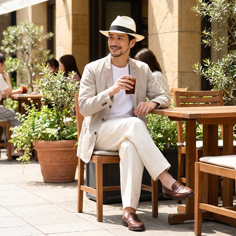 エロイ ベルナールのパナマハット Standard Panama Hat（スタンダード パナマハット） ホワイト