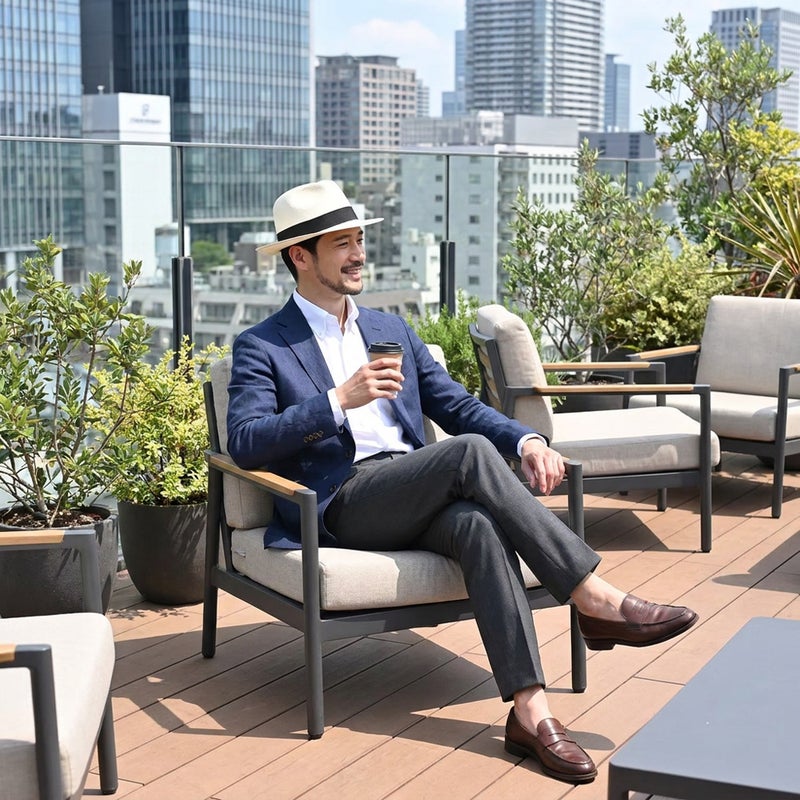 エロイ ベルナールのパナマハット Standard Panama Hat（スタンダード パナマハット） ホワイト