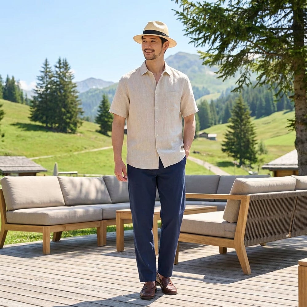 エロイベルナール パナマハット Flat Panama Hat（フラット パナマ