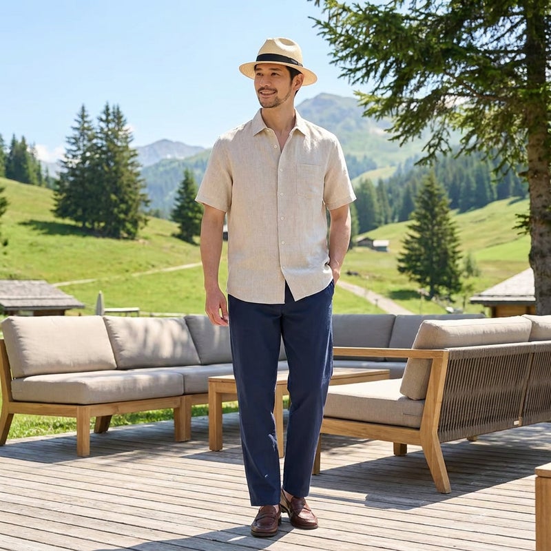 エロイ ベルナールのパナマハット Flat Panama Hat（フラット パナマハット） ナチュラル