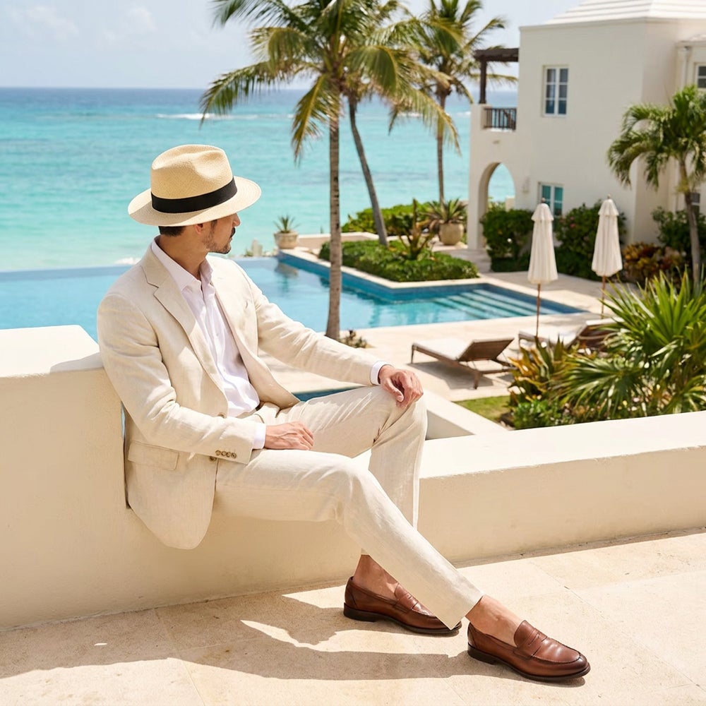 エロイベルナール パナマハット Flat Panama Hat（フラット パナマ
