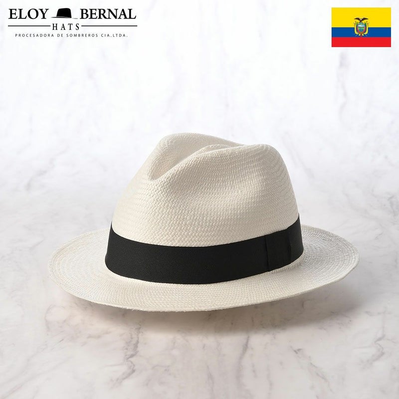 エロイ ベルナールのパナマハット Flat Panama Hat（フラット パナマハット） ホワイト