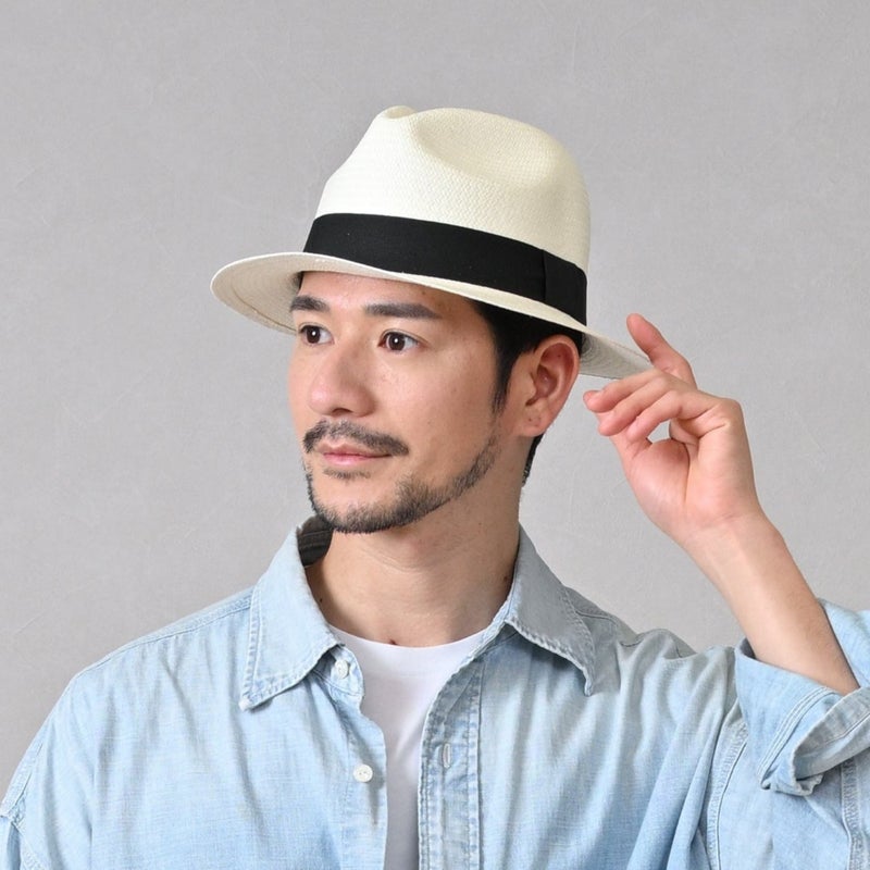 エロイ ベルナールのパナマハット Flat Panama Hat（フラット パナマハット） ホワイト