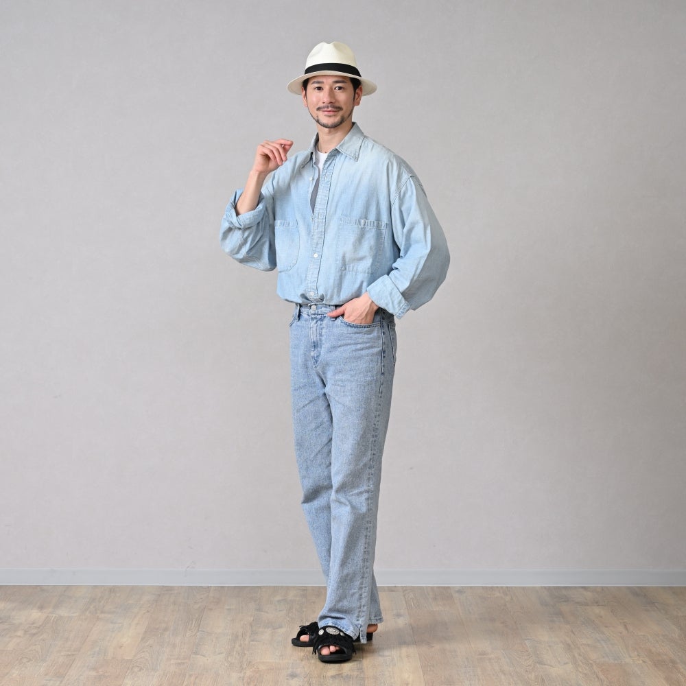 エロイベルナール パナマハット Flat Panama Hat（フラット パナマ
