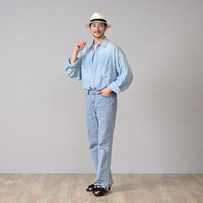 エロイ ベルナールのパナマハット Flat Panama Hat（フラット パナマハット） ホワイト