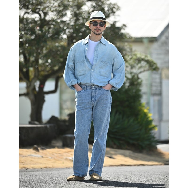 エロイ ベルナールのパナマハット Flat Panama Hat（フラット パナマハット） ホワイト