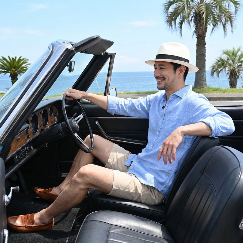 エロイ ベルナールのパナマハット Flat Panama Hat（フラット パナマハット） ホワイト