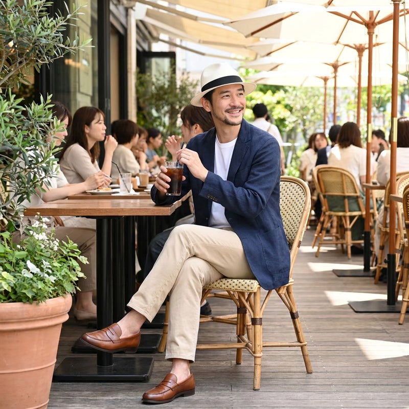 エロイ ベルナールのパナマハット Flat Panama Hat（フラット パナマハット） ホワイト