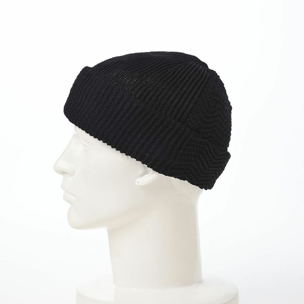 レッター ニット帽 Straw Yarn（ストローヤーン） ブラック | 帽子通販