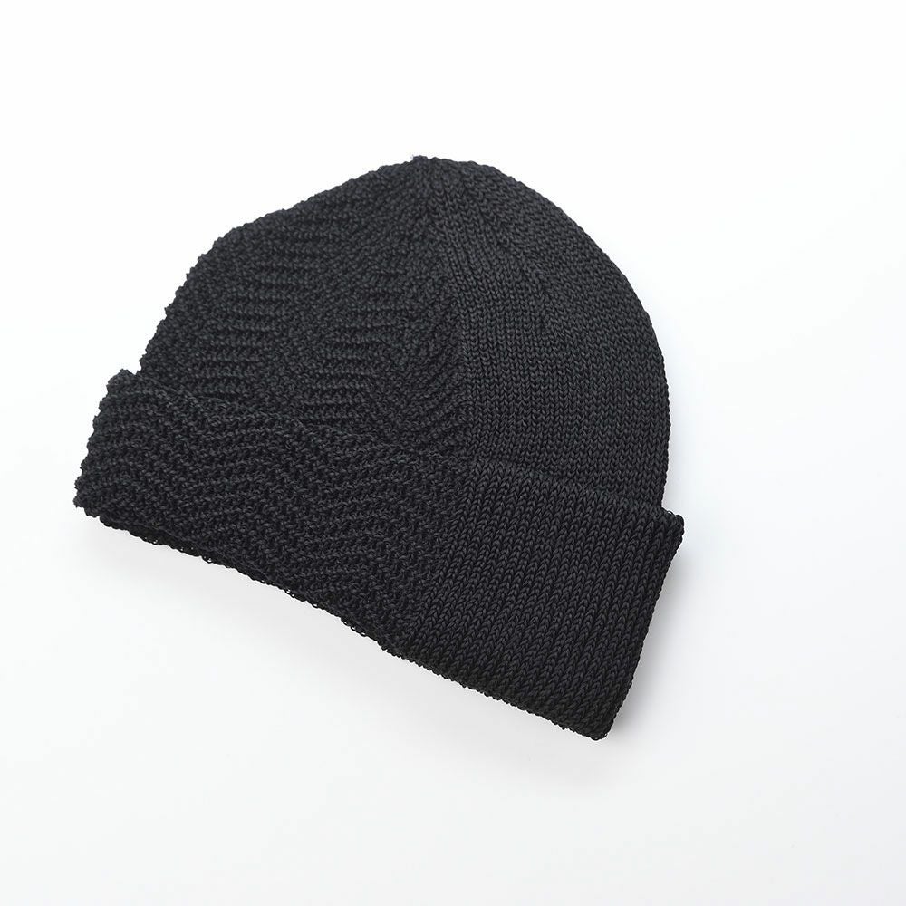 レッター ニット帽 Straw Yarn（ストローヤーン） ブラック | 帽子通販