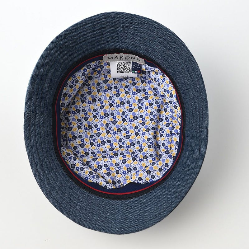 マローネのバケットハット Cloche Patchwork（クロッシュ パッチワーク） MT353 ブルー