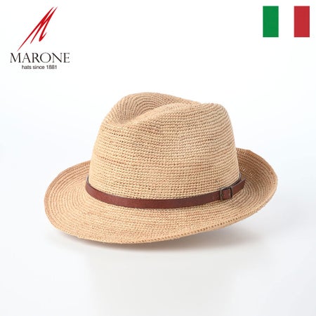 マローネのラフィアハット Rollable Raffia Hat（ローラブル ラフィアハット）  ブラウン