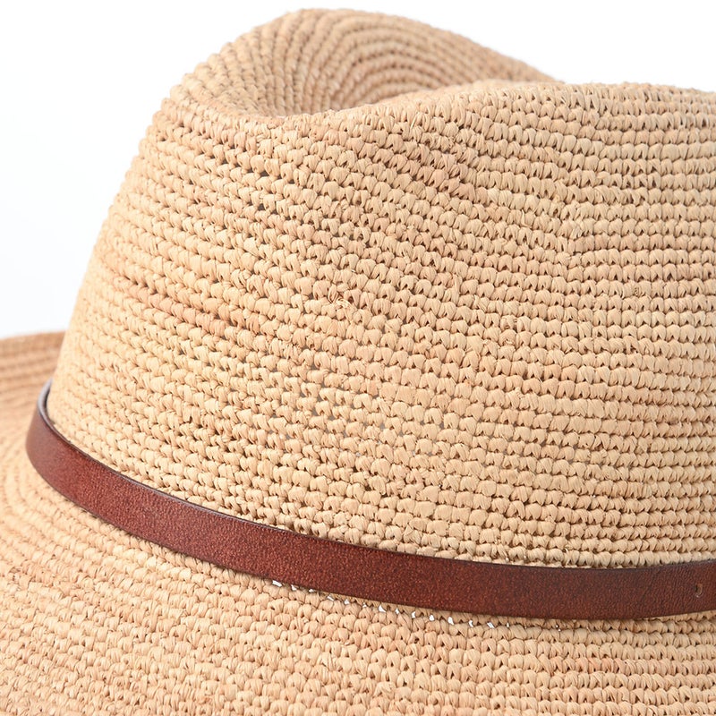 マローネのラフィアハット Rollable Raffia Hat（ローラブル ラフィアハット）  ブラウン