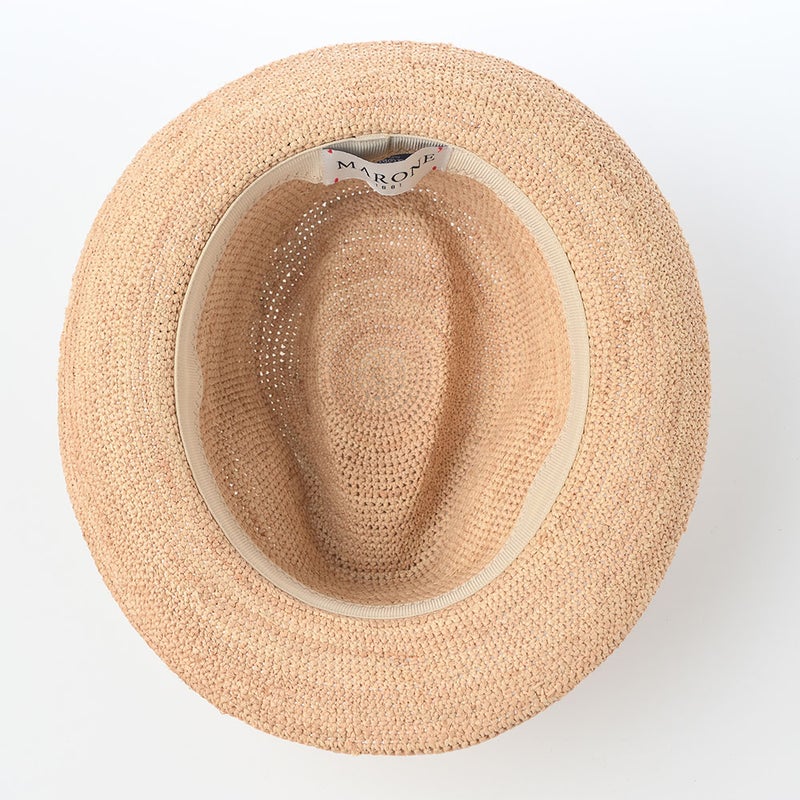 マローネのラフィアハット Rollable Raffia Hat（ローラブル ラフィアハット）  ブラウン