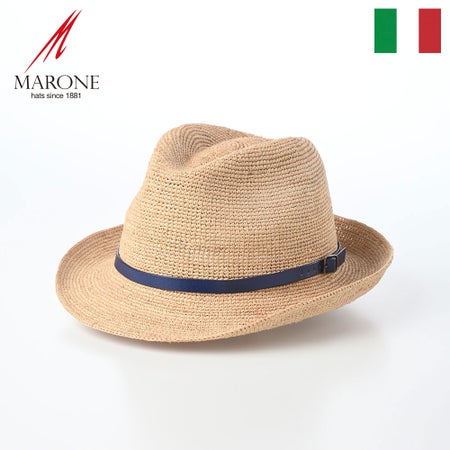 マローネのラフィアハット Rollable Raffia Hat（ローラブル ラフィアハット）  ネイビー