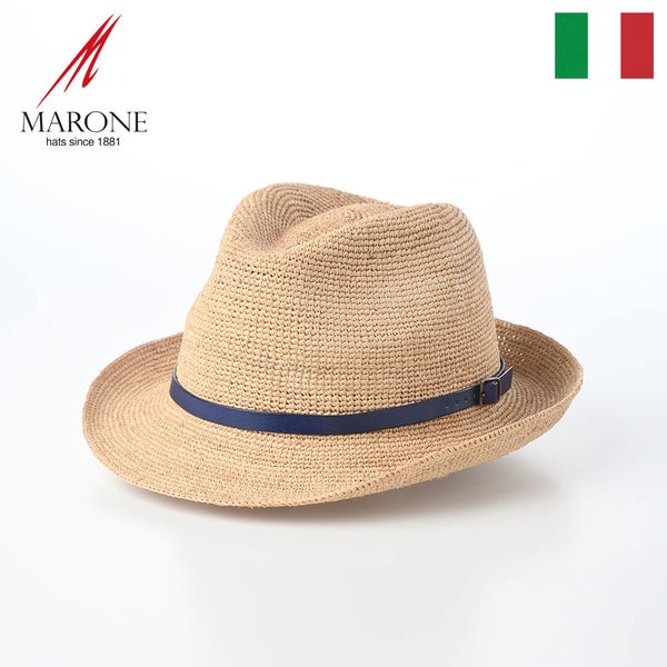 Rollable Raffia Hat（ローラブル ラフィアハット）  ネイビー