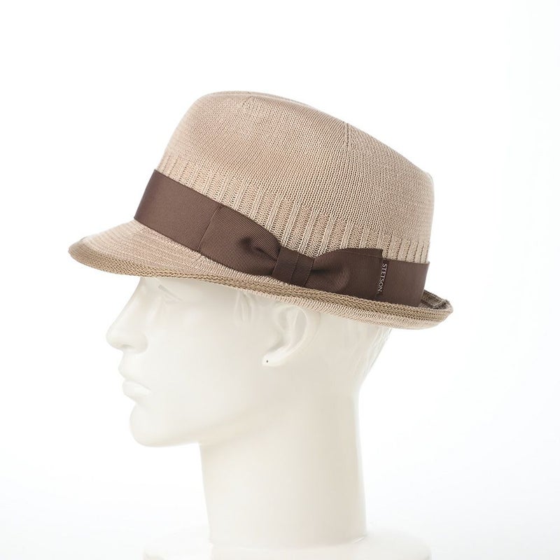 ステットソンのソフトハット SILK THERMO PIPING HAT（シルクサーモ パイピング ハット） SE761 ベージュ