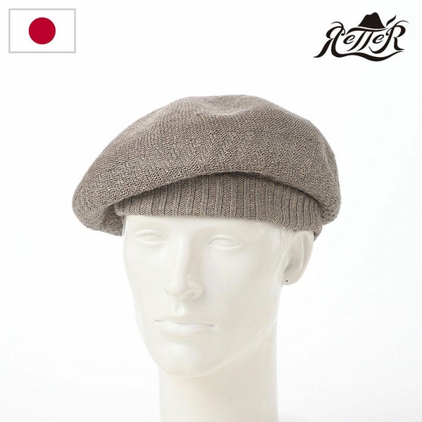 Rib Linen Beret Big（リブ リネン ベレー ビッグ） グレー