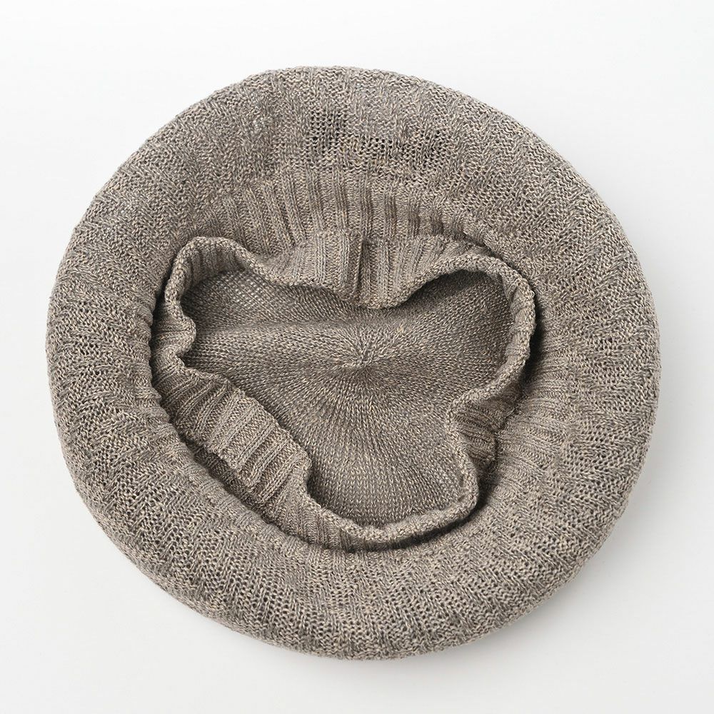レッター ベレー帽 Rib Linen Beret Big（リブ リネン ベレー ビッグ