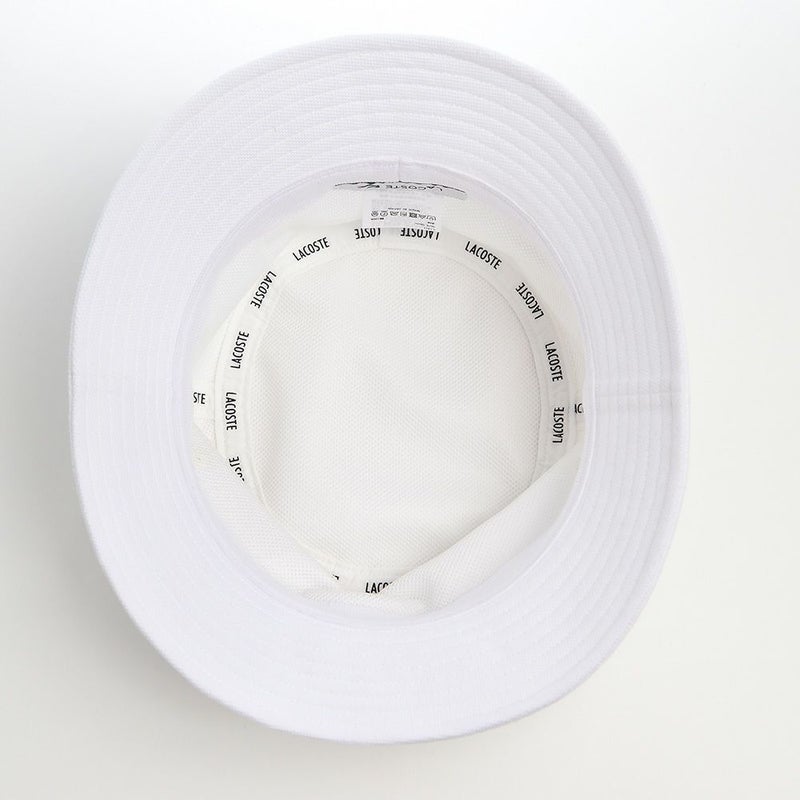 ラコステのバケットハット KANOKO BUCKET HAT（カノコ バケットハット） L1311 ホワイト