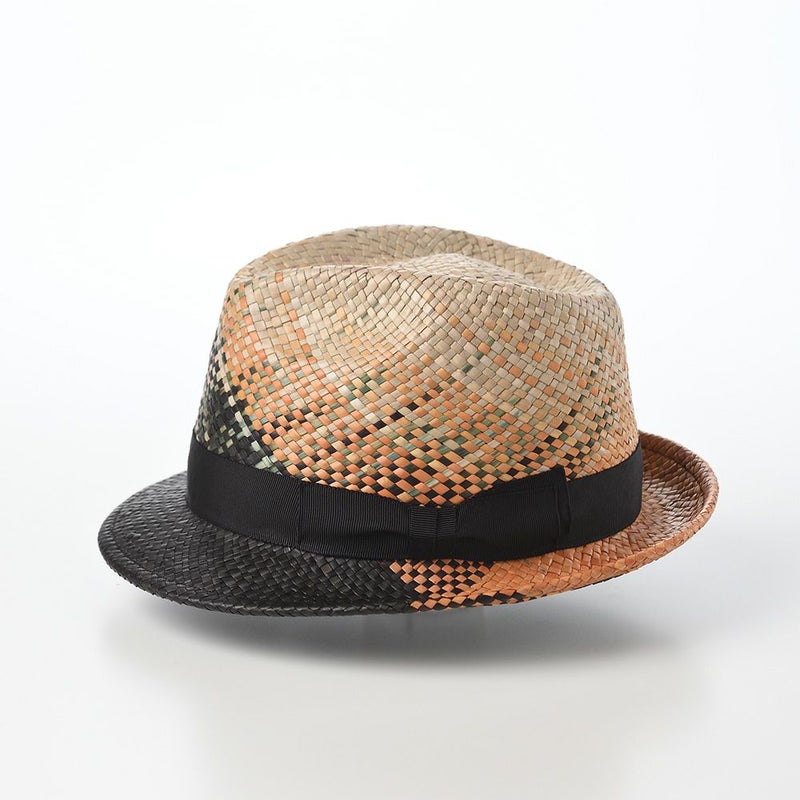 ノルのストローハット FB half hat（FB ハーフ ハット） ブラック オレンジ
