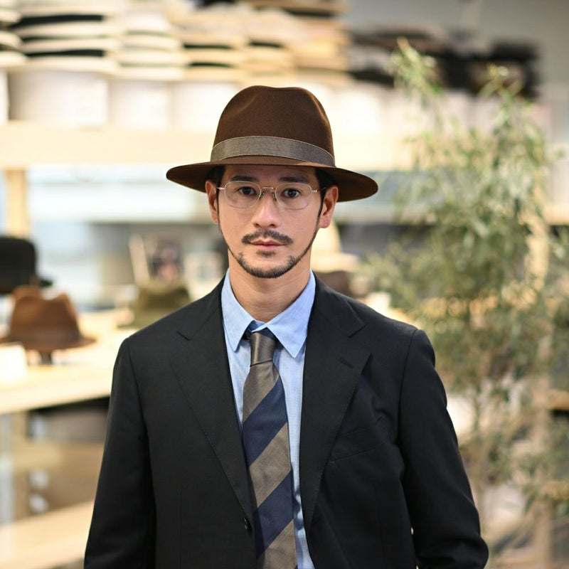 ガリュープラネットのフェルトハット Mixfur Felt Hat（ミックスファー フェルトハット）671 ブラウン