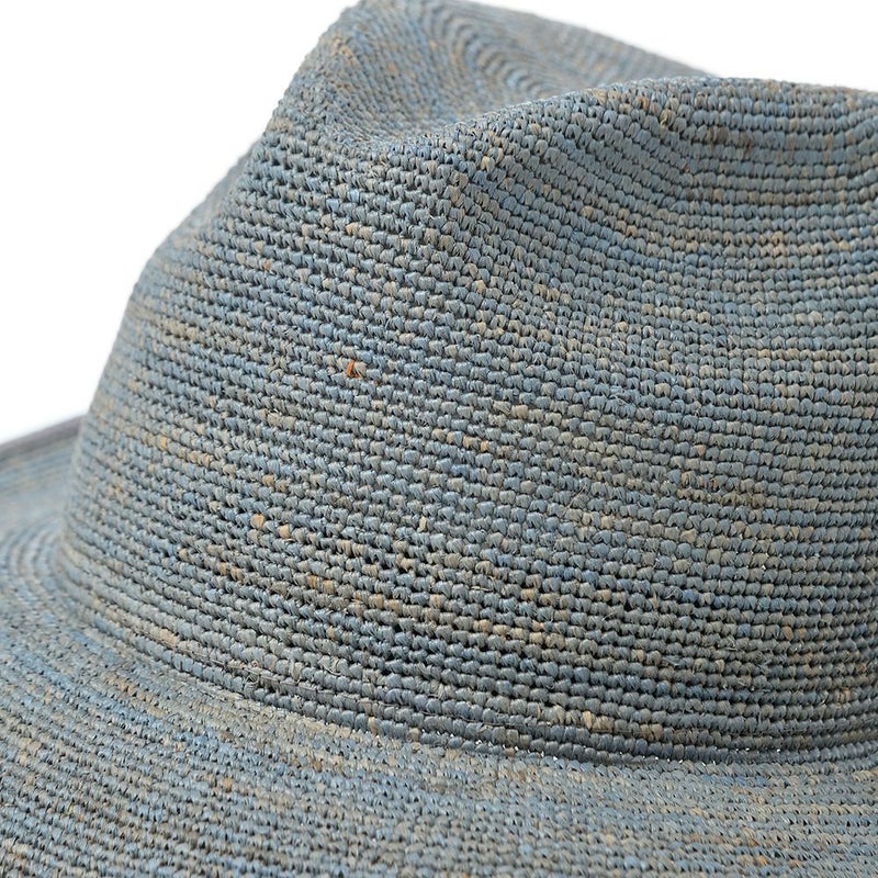 ガリュープラネットのラフィアハット Crushable Raffia Hat（クラッシャブル ラフィアハット）819 ブルーグレー