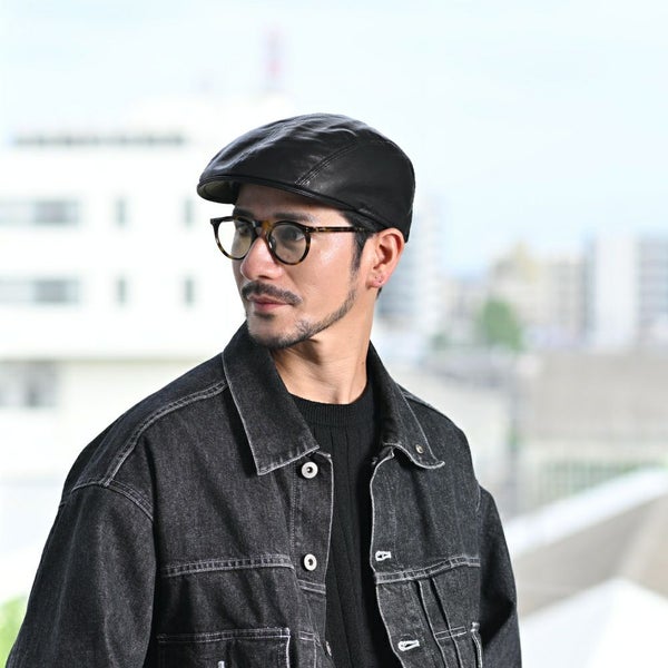 Lamb Leather Hunting（ラムレザー ハンチング） BN094 ブラック