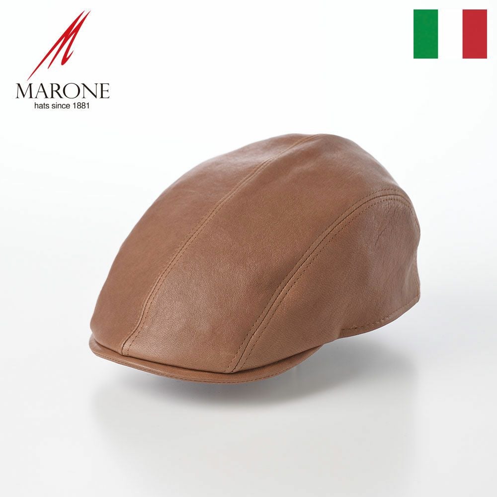 クラウンキャップ ロールキャップ Lambskin Leather Beanie