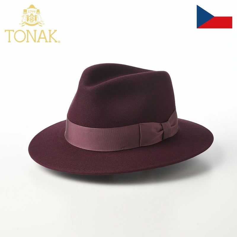 トナック フェルトハット FEDORA ROUGE（フェドラ ルージュ） ワインレッド