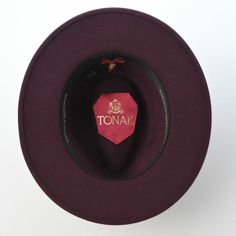 トナックのフェルトハット FEDORA ROUGE（フェドラ ルージュ） ワインレッド