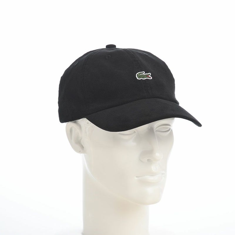ラコステのキャップ ONE POINT CORDUROY CAP（ワンポイント コーデュロイキャップ） L1335 ブラック