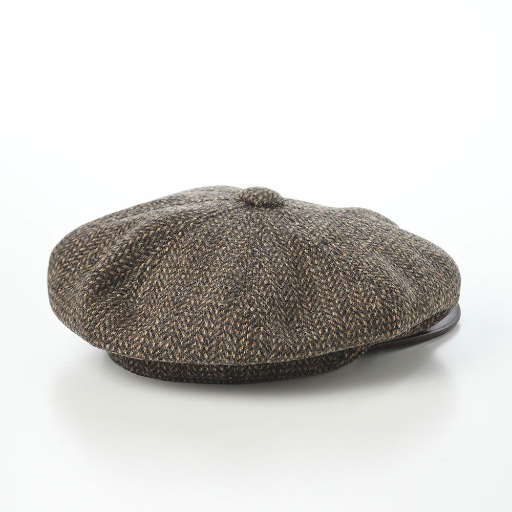 ステットソン キャスケット HARRISTWEED LEATHER BIG CAS（ハリス